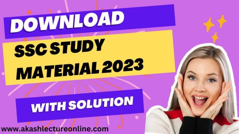 SSC Study Material 2023