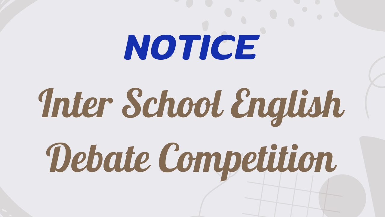Inter School English Debate competition English Debate Competition